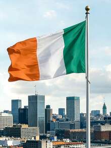 1pc Ireland National Flag 90x150CM / 3x5 Feet, Large Irish Flag Banner - Double-Sided Design, Suitable For Egypt Party Decoration, World Cup Football Party Bar Garden Indoor Outdoor Decor, Holiday Celebration - Ireland - View 2