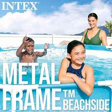 Intex 10 Ft X 30-Inch Beachside Metal Frame Pool Set - Blue - View 8
