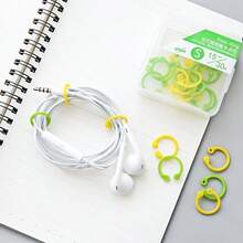 Bộ 20 chiếc vòng kẹp giấy đa năng, bao gồm thẻ, vòng đục lỗ, kẹp giấy, phụ kiện lưu trữ sáng tạo. - A - Xem 2