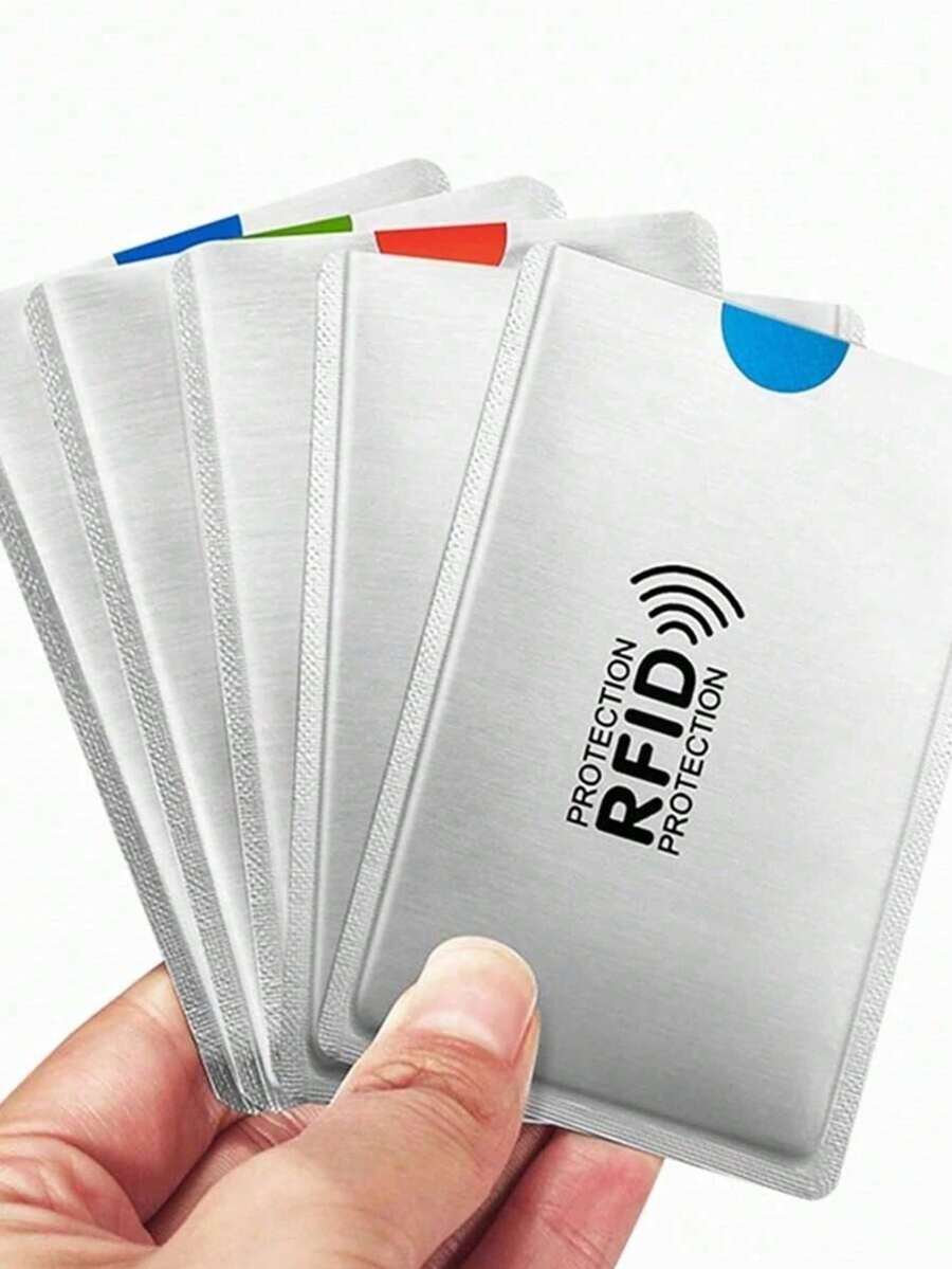 1/3/5pcs RFID Blocking Card Sleeves - Anti-Theft, NFC Shielding ID And Credit Card Protector, Silver Anti-Demagnetization Bank Card Identity Protection, Anti-Scanning, Anti-Magnetic, Anti-Theft, Anti-Skimming Card Holder - A - View 1