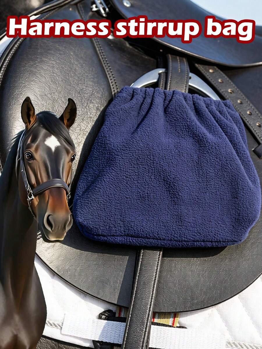 1個馬鐙收納袋、馬鞍套、馬術裝備收納、馬具防塵袋、便攜式騎馬工具袋 | 馬鐙 | 英式馬鞍與馬具 | 馬術用品,適用於大多數馬鐙和馬鞍,適合日常使用 - 彩色 - 查看 1