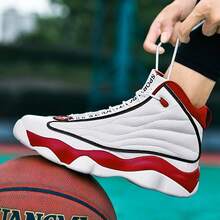 Men's Basketball Sneakers, High-Top Sneakers,Couple Matching Shoes, Non-Slip Athletic Shoes, Street Style Sneakers, Casual Sports Shoes, Men's Gift Sneakers, Pro Basketball Shoes, Men's Athletic Sneakers, Chunky Sneakers, Men's Running Shoes - 白紅 - 查看 7