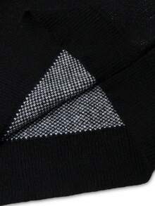 Autumn/Winter New Gothic Style Unisex Casual Sports High Street Streetwear English Text Heart Pattern Plus Size Knit Sweater - Black - View 6