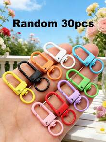 10-Pack Alloy Swivel Lobster Clasp Keychain - Multi-Functional Spring Hook Key Ring For Handbags And Accessories - Multicolor - View 21