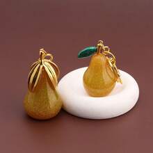 Llavero creativo con forma de pera, accesorio de bolso con tema de fruta, colgante, accesorio para mochila, anillo de llave - un regalo de joyería para amigos - Multicolor - Ver 7