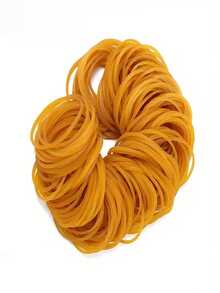 200/50pcs (38mm) Yellow Multi-Purpose Rubber Bands - Durable Synthetic Rubber Elastic Bands Suitable For Office, School And Home Organization And Storage. With O-Rings, No Dye Added, Commercial Grade, Suitable For Securing Vegetables, As Well As Tying And Packaging Trash Bags. - A - View 11