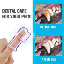 1 pezzo Spazzolino da dito per animali domestici, pulizia e cura universale per gatti e cani, spazzolino da dito in morbido silicone per una pulizia profonda di placca e tartaro, per rinfrescare l'alito, facile da usare per principianti, per gengive e bocca, adatto per cani piccoli, barboncini, gattini e gatti adulti, strumento per la pulizia orale quotidiana per animali domestici - Visualizzare 5