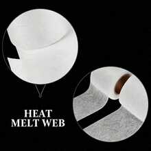 2 cuộn băng keo vải hai mặt dùng cho may vá, thích hợp cho các dự án thủ công DIY, loại nhẹ, dễ ủi, dài 20m (10cm + 5cm) dùng để dán viền. - Như hình minh họa. - Xem 4