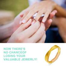 KLONKEE Gold Tone Ring Adjuster, Suitable For Loose Rings, 4/8/12 Pcs Plastic Protector Rings In Different Sizes For Jewelry Adjustment, Unisex Invisible Coil Wrap Style Ring Tightener, Just Insert To Reduce Ring Size Without Resizing - Yellow Ring Adjustment Pad - View 7