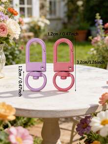 10-Pack Alloy Swivel Lobster Clasp Keychain - Multi-Functional Spring Hook Key Ring For Handbags And Accessories - Multicolor - View 11