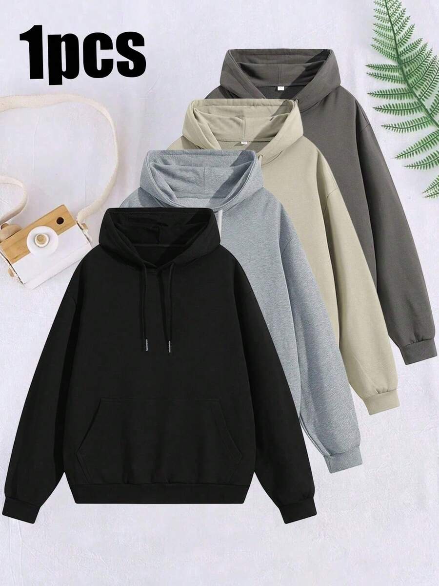 Women's Lightweight Hooded Sweatshirt, Suitable For Spring And Summer, Classic Solid Color Versatile Style, Suitable For Casual, Sports, Outdoor Black - Black - View 1