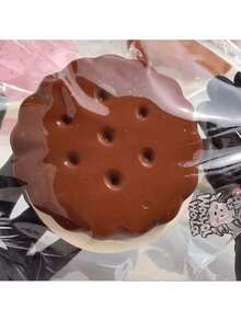 Chocolate Cream-Filled Squeeze Toy, Stress-Relieving Soft Silicone Simulated Food Toy, Anxiety-Relieving - 1pc - 查看 3