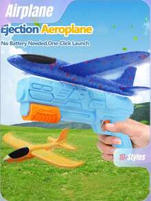 1pc Foam Airplane Launcher, Outdoor Interactive Catapult Glider, Jet Plane, Airplane, Airplane Accessories, Airplane Toys - Multicolor - View 2