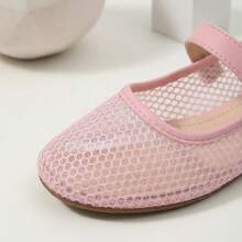 Mesh Mary Jane Flat Shoes, Suitable For Daily Wear - Pink - View 5