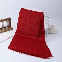 1 Yard 100cm Tassel Lace Trim Fringe Decor For Latin Dance Curtain Sewing Accessory Long Tassel For Sewing - Multicolor - View 27