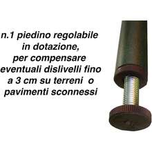 Tavolo CASTELMERLINO 280 con piano in compensato marino di okumè, pieghevole per campeggio e terrazzo, X 60 CYSV - 1 - Visualizzare 8