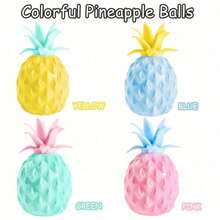 1pc Mini Random Color Pineapple Stress Ball, Mini Fruit Squishy Dough Balls Sensory Fidget Toys For Adults - Squeeze, Pull, And Stretch Stress Relief, Calm Focus - 隨機顏色 - 查看 6