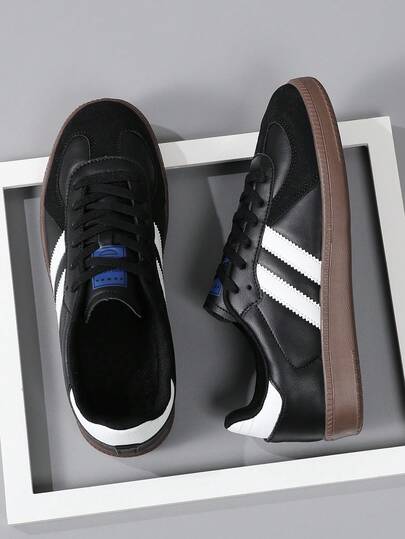 Lace-Up Casual Sneakers For Men, Size 36-45, High-Quality White Shoes, Versatile, Soft Sole, Anti-Slip, Skate Shoes