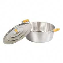 Set Of 4 Hammered Cast Aluminum Cookware Set, Sizes 14 To 20, Polished And Crackled Finish. - Silver - View 4