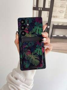 1 ốp lưng điện thoại TPU màu đen in hình cây nhiệt đới chống sốc, bảo vệ toàn diện và 1 ví đựng thẻ dán màu đen in hình cây nhiệt đới, 2 trong 1 thời trang đa năng sáng tạo, bảo vệ toàn diện, ốp lưng mềm mại, thích hợp làm quà tặng cho bạn gái/bạn trai, bạn thân/anh chị em, vợ/chồng, người yêu/bạn bè, tương thích với điện thoại Android. - Nhiều màu - Xem 1