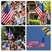 5 FT Flag Pole Kit And Amen Flag 3x5ft Wit Pole Kit  Ouide Eavy Duty Flag Pole 5FT Wit 3x5ft Amen Flag Stains Steel Aluminum Multi-Ition Flag Pole Wit  Older Silver - As Pic - View 7