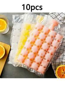 50 chiếc khuôn làm đá dạng túi zip tái sử dụng, khay, khuôn làm đá dùng trong gia đình - Trong sáng - Xem 12