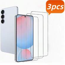 3片装高清钢化玻璃屏幕保护膜,兼容三星Galaxy S24/S24 Plus/S24 Ultra、S25/S25 Plus/S25 Ultra、S26/S26 Plus/S26 Ultra、A56、A16、A36、A17、A26、A57、S25 FE、A07。防摔、防刮、防水、易于安装,手机保护膜。 - 無色 - 查看 25