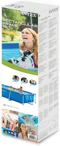 Intex Metal Frame Rectangular Pool 300 X 200 X 75cm - Blue - View 3