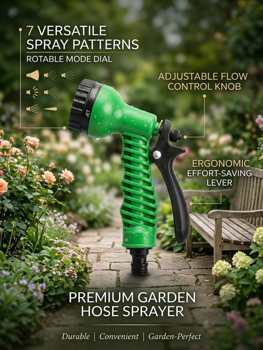 Latex, Blue/Green, Solid, 30M Expandable Magic Hose High Pressure Auto Shrink With Garden Water Gun For Car Wash & Garden, Retractable Coiled, Irrigation Watering Tool - 100ft Hose+1pc Nozzle - View 1
