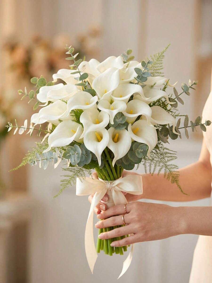 1/10/20 Stücke künstliche Calla Lilie, für Hochzeiten, französischer Stil Heimdekoration, Hochzeitsarrangements, Kerzendinner, Weihnachtsfeiern, Tischzentrum Dekorationen, Außengarten Dekorationen, auch als Einweihungsgeschenke, Hochzeitsgeschenke, Jahrestags-Geschenke, Geburtstags-Geschenke, Muttertags-Geschenke verwendbar - Verschiedenfarbig - Übersicht 1