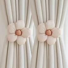 2pcs Cute Colorful Floral Design Curtain Tiebacks - Elegant Window Decor For Living Room, Curtain Holders Suitable For Curtains, Doors And Decorations - Cute Flowers - View 11