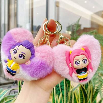 Hasbro 女团毛绒钥匙扣，K-POP人气女团挂件，包包配饰