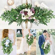 1/4/8/16/32 Pcs Italian Ruscus Greenery Stems, 27.6 Inch Artificial Green Leaves Garland, Fake Vine Hanging Bouquet For Wedding Arch Bouquet Filler, Table Centerpieces, Home Decor, Rose, Decorative Rose, Decorative Style, Party & Holiday Decor - Green - View 7