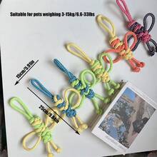 Bee-Shaped Cotton Rope Dog Chew Toy, Durable Teeth Cleaning Pet Toy, Multi-Color Tough Interactive Puppy Teething Toy - random - View 2