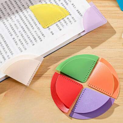 6 Stücke kreative Lesezeichen, Buchhalter, Markierungen, Eckenschützer, dreieckige Form, minimalistischer Stil, halbtransparent