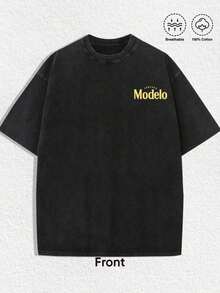 1 Camiseta Negra con Estampado "Retro American-Beer 'Cerveza Modelo' OVNI Abducido por un Toro en un Desierto con Cactus y Texto Audaz", Estética Vintage Desgastada, Ropa de Primavera/Verano para Hombres y Mujeres, Camiseta de Corte Regular, Ideal para Reuniones de Cerveza y Temática Retro en Navidad, Camiseta Casual para Uso Diario de Hombres y Mujeres, Son Excelentes Regalos para Entusiastas de la Cerveza y la Ciencia Ficción Retro, Camisetas 100% Algodón, Diseño Joven y Atrevido, Camisetas Gráficas para Hombres, Camisetas Gráficas para Mujeres, Moda Urbana, Estilo Callejero, Eventos de Cerveza, Ocio Diario (Camiseta Retro de Cerveza y Ciencia Ficción Unisex, Opción Destacada para Navidad)(Estilo retro, unisex)(Estilo retro, unisex) - Negro - Ver 2