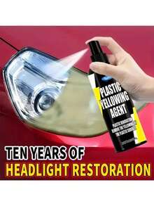 KineShineX Car Headlight Yellowing Repair Polishing Agent, Car Wash Bulb Polishing Repair Spray, Car, Motorcycle And Truck Headlight And Rearview Mirror Cleaner, Car Accessories - Multicolor - View 2