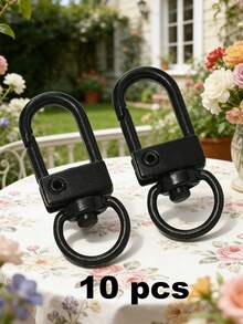 10-Pack Alloy Swivel Lobster Clasp Keychain - Multi-Functional Spring Hook Key Ring For Handbags And Accessories - Multicolor - View 27