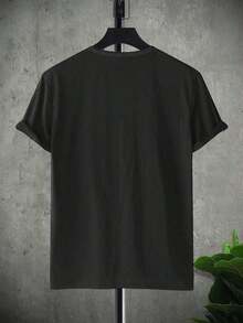 Camiseta de Cuello Redondo con Estampado Emotivo para Hombre Lornexis - Negro - Ver 2