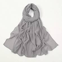 1件优雅柔软丝滑闪亮雪纺披肩/围巾，适用于晚礼服、新娘婚纱 - 彩色 - 查看 13