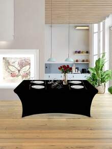 弹力贴合氨纶长方形桌布，防皱弹力贴合桌布，可重复使用防污氨纶桌布，用途广泛，适用于生日、派对、迎婴派对、婚礼、宴会和各种活动。 - 彩色 - 查看 4