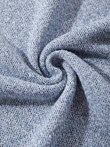 Spring/Summer Men's Neutral Knit Casual Loose Round Neck Versatile Commute Short Sleeve Pullover T-Shirt - Blue - View 9