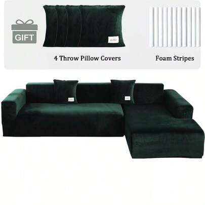 L Shape Sofa Covers 2pcs 3+4 Seater Sectional Couch Slipcovers Protector - The Perfect Solution For A Sleek And Chic Living Room