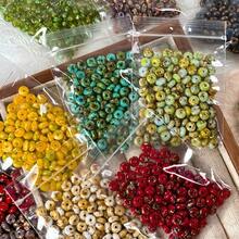 50/100/150 hạt cườm thủy tinh hình tranh sơn dầu Picasso, hạt cườm dạng bàn tính, vòng tay hạt rời đan thủ công, kết cấu mịn màng đầy sức sống, thích hợp cho việc làm trang sức sáng tạo. - Nhiều màu - Xem 5