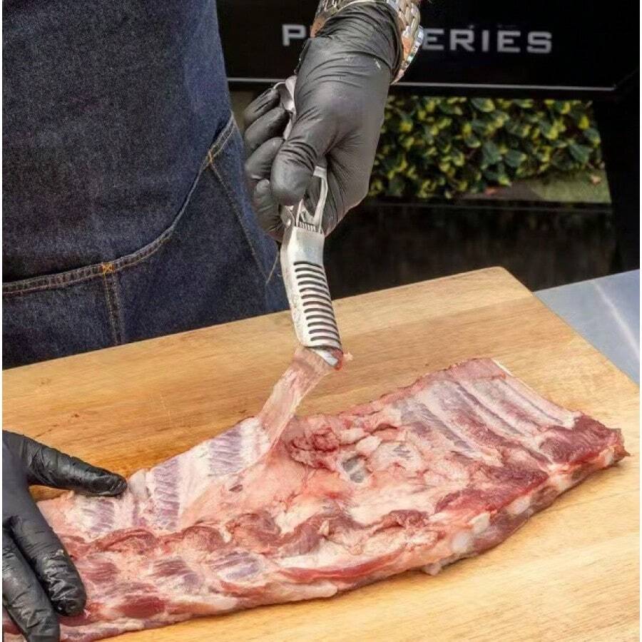 Desmenuzador de carne de acero inoxidable con clip curvo y función antideslizante, adecuado para barbacoa - Multicolor - Ver 1