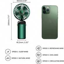 1pc Ultra-Portable Mini Handheld Electric Fan, USB Rechargeable Portable Fan, 5 Wind Speeds, Digital Display, Neck Strap, Foldable Desk Fan With Stand, Suitable For Summer Office, Beach, Dorm, Outdoor, Travel, Camping, School, Room Decor 800mAh - Multicolor - View 9