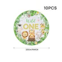 Bộ đồ dùng ăn uống dùng một lần chủ đề động vật và thực vật cho sinh nhật lần thứ nhất, bao gồm đĩa giấy 7/9 inch, cốc giấy, khăn giấy, thích hợp cho các bữa tiệc sinh nhật, lễ hội, họp mặt, dã ngoại, lễ kỷ niệm, đám cưới, lễ tốt nghiệp. - Nhiều màu - Xem 11
