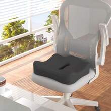 Almohada de apoyo lumbar de espuma viscoelástica, cojín ergonómico corrector de postura de 3 zonas, alivia el dolor de espalda, apto para oficina, asiento de coche, silla de ruedas - A - Ver 15