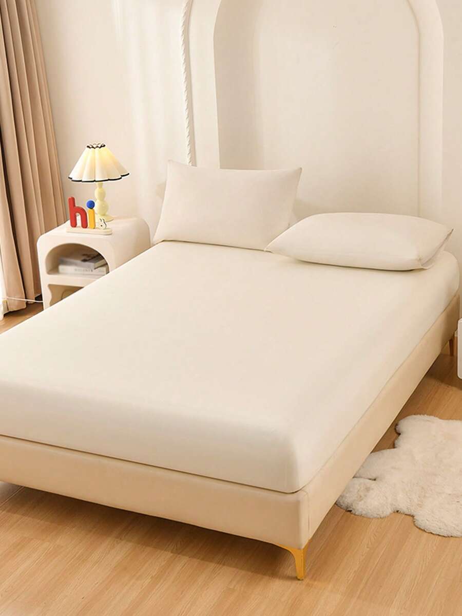 Camel Brushed Soft & Comfortable 3 PiecesBedsheet Set - Apricot - View 1