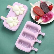 Silicone Ice Cream Mold With Lid - DIY Creative Ice Pop Maker - Multicolor - View 9